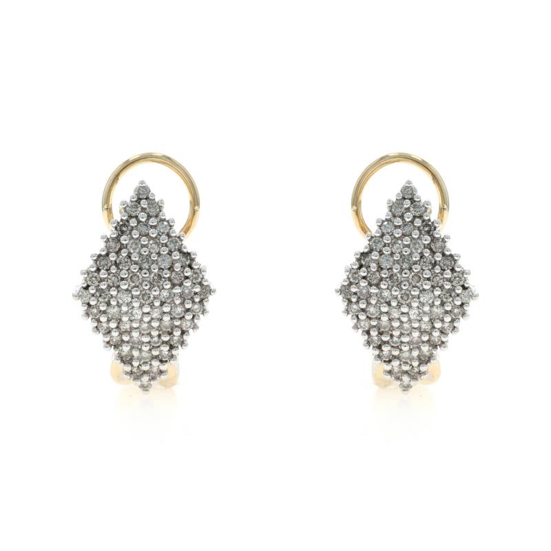 Contenuto metallico: oro giallo 10k e oro bianco 10k

Informazioni su A. Stone

Diamanti naturali
Carati: 1.00ctw
Taglio: Rotondo brillante
Colore: M - N
Chiarezza: SI2 - I1

Carati totali: 1,00ctw

Stile: Borchia a grappolo
Tipo di chiusura: