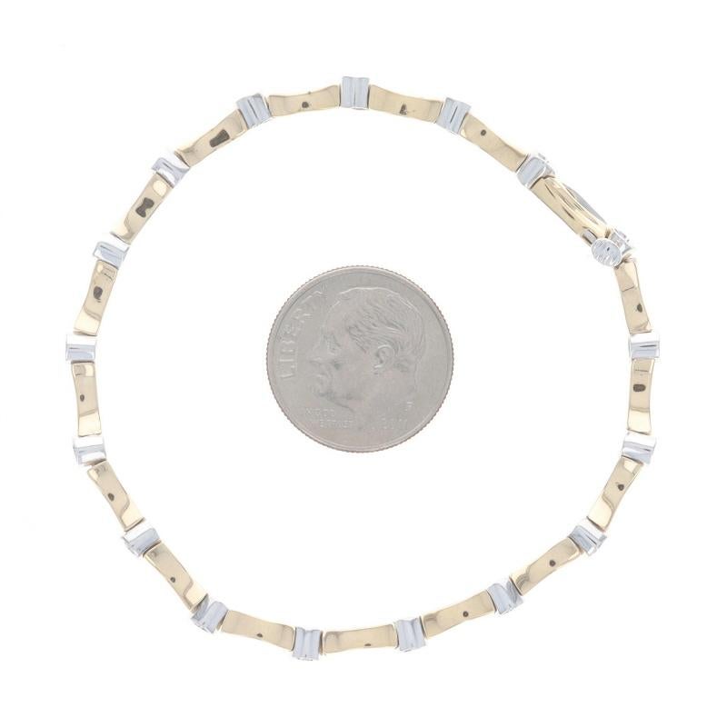 Bracelet en or jaune à maillons en forme de diamant 6 1/4