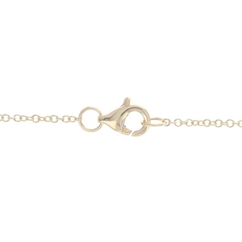 Collier croissant de lune et étoile en or jaune - 14k Round .38ctw Ajustable en vente 2
