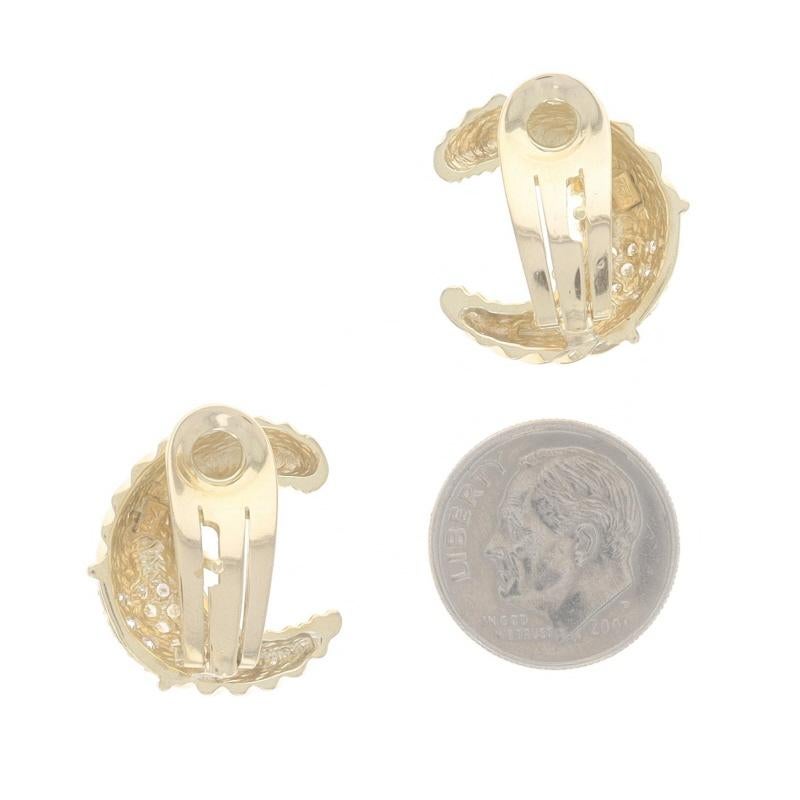 Boucles d'oreilles en or jaune avec diamant Cressent - 18k Single Cut .32ctw Pour femmes en vente