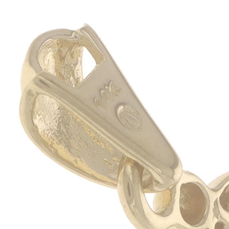 Pendentif croix en or jaune avec diamant - 14k Round Brilliant .10ctw Faith Pour femmes en vente