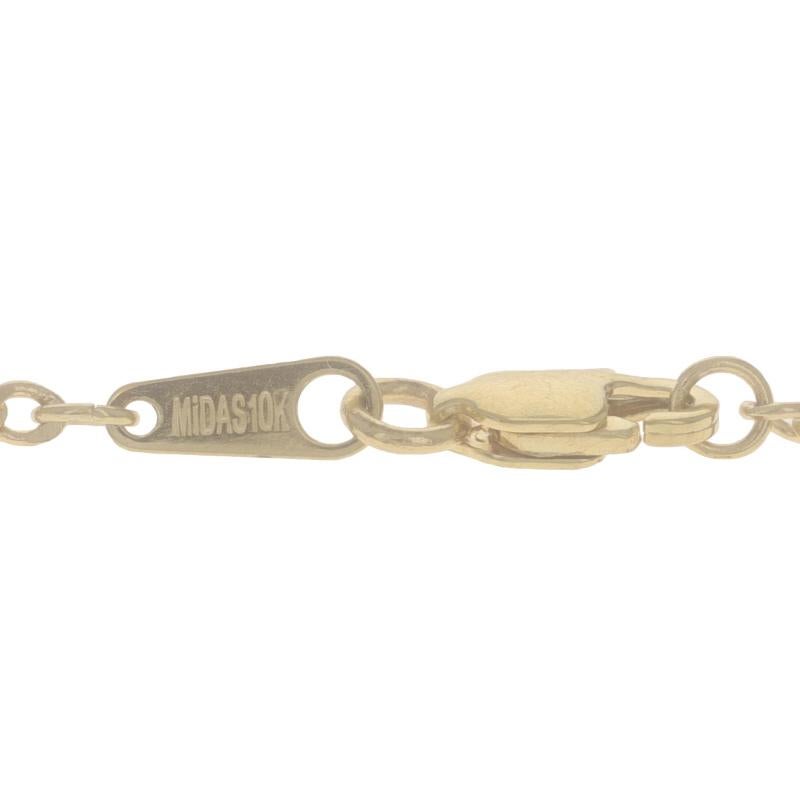 Yellow Gold Diamond Cross Unisex Pendant Necklace 22