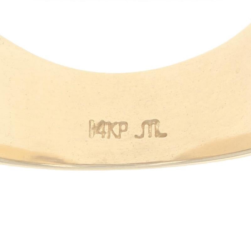 Anneau croisé en or jaune avec diamant - 14k Baguette .50ctw Ring Pour femmes en vente