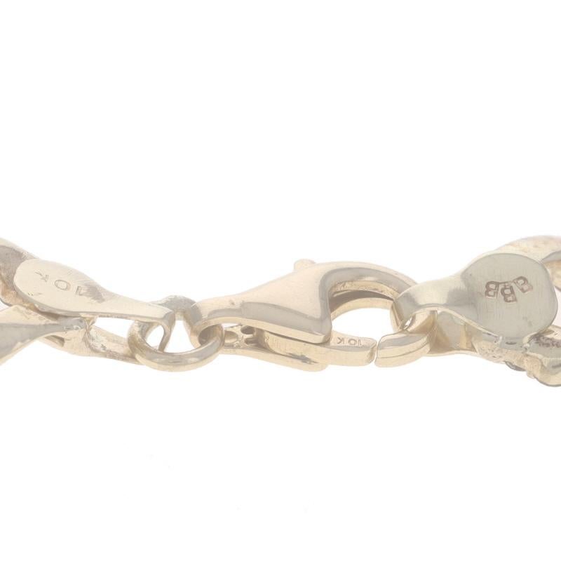 Oro amarillo Diamante Cubano Cadena de eslabones Pulsera para hombre 7 1/2