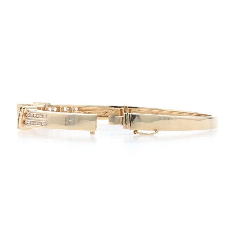 Women's Yellow Gold Diamond Cuff Bracelet 6 1/4