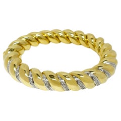 Yellow Gold Diamond Cuff Bracelet
