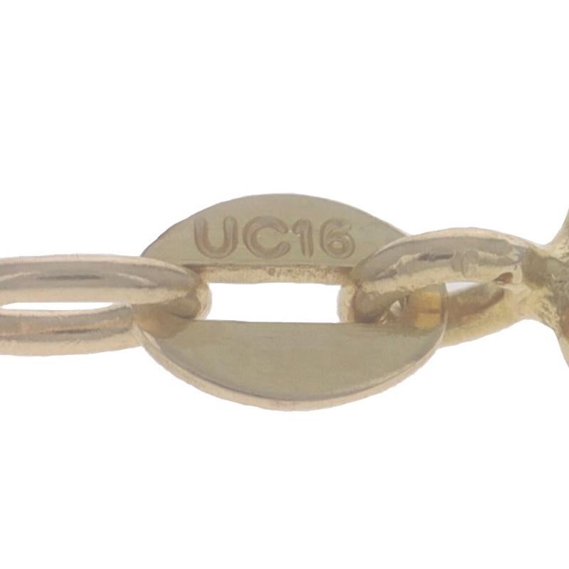 Collana con ciondolo a barre curve di diamanti in oro giallo da 16