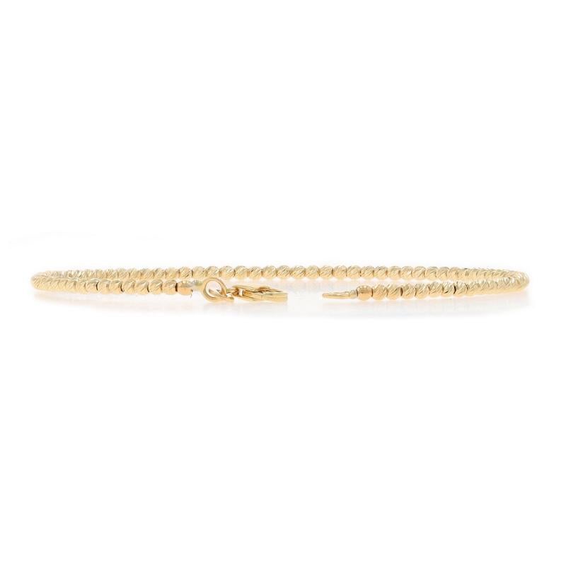 Gelbgold Diamantschliff Perle Armreif Armband 6 3/4