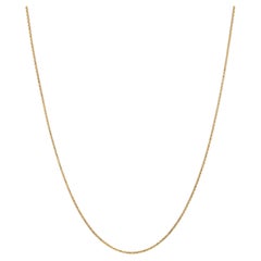 Yellow Gold Diamond Cut Box Chain Necklace 18" - 18k Italy
