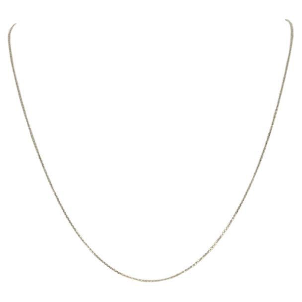 Yellow Gold Diamond Cut Cable Chain Necklace - 14k Adjustable Length For Sale