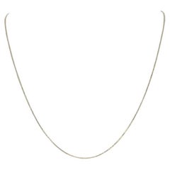 Yellow Gold Diamond Cut Cable Chain Necklace - 14k Adjustable Length