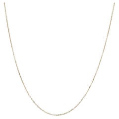 Yellow Gold Diamond Cut Cable Chain Necklace - 14k Adjustable Length
