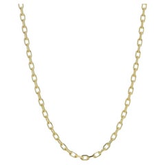 Yellow Gold Diamond Cut Cable Chain Necklace 15 3/4" - 18k Italy