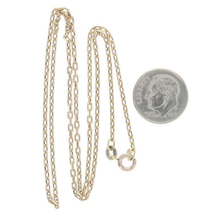 14K Yellow .80 mm Diamond-Cut Cable 18