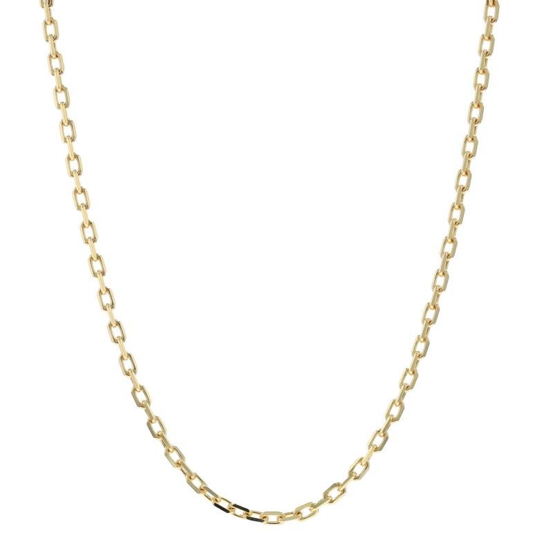 Yellow Gold Diamond Cut Cable Chain Necklace 18" - 14k Italian For Sale