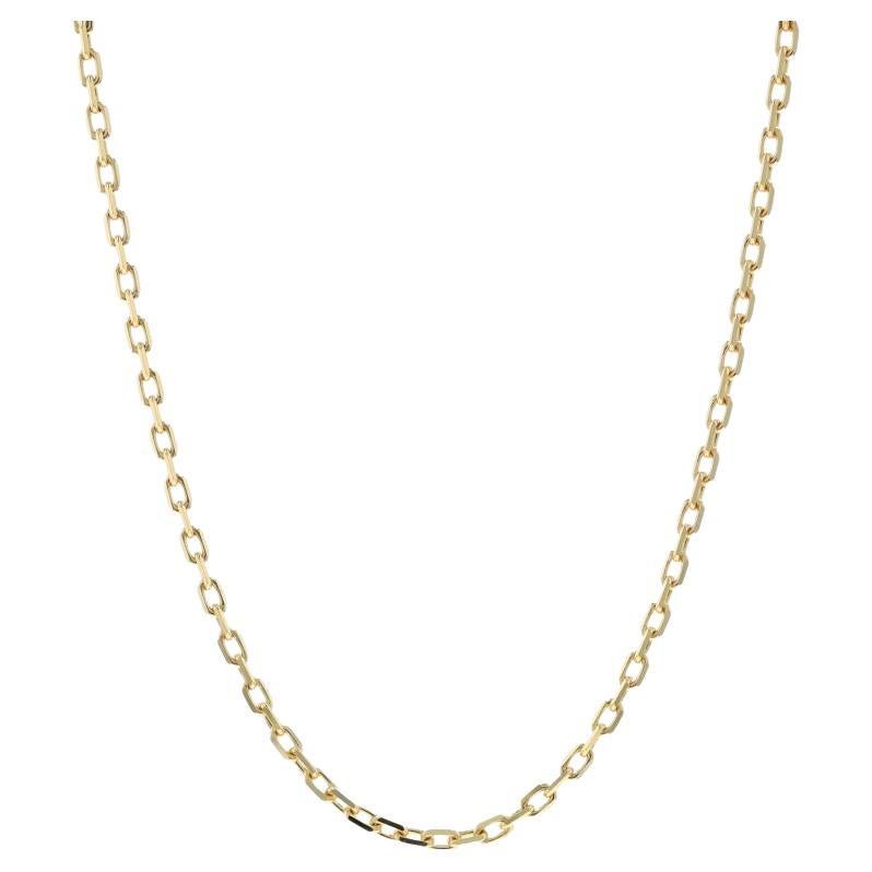 Yellow Gold Diamond Cut Cable Chain Necklace 18" - 14k Italian For Sale