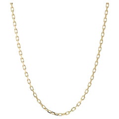 Yellow Gold Diamond Cut Cable Chain Necklace 18" - 14k Italian