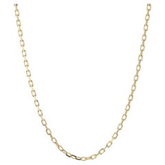 Yellow Gold Diamond Cut Cable Chain Necklace 18" - 14k Italian
