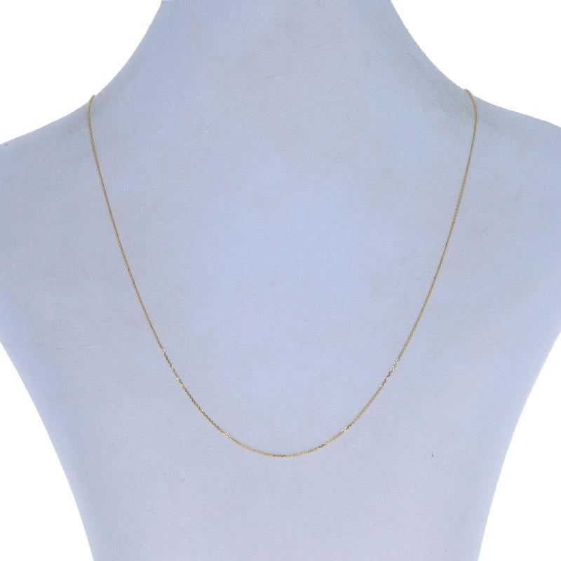Yellow Gold Diamond Cut Cable Chain Necklace 18