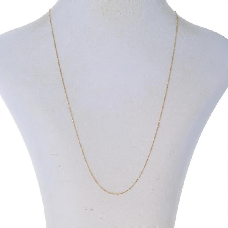 Chaîne collier câble en or jaune taille diamant 18 3/4