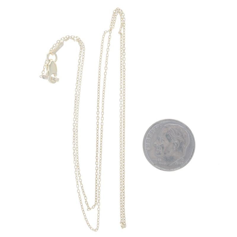 Chaîne collier câble en or jaune taille diamant 18 3/4