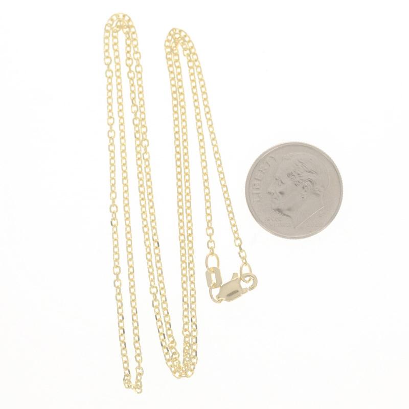Yellow Gold Diamond Cut Cable Chain Necklace 20