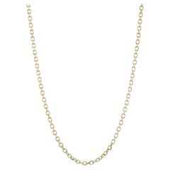 Yellow Gold Diamond Cut Cable Chain Necklace 20" - 14k