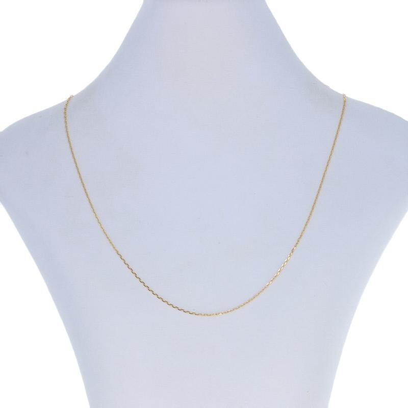 Country of Origin: Italy
Metal Content: Guaranteed 14k Gold as stamped
Style: Diamond Cut Cable 
Measurements: length 20