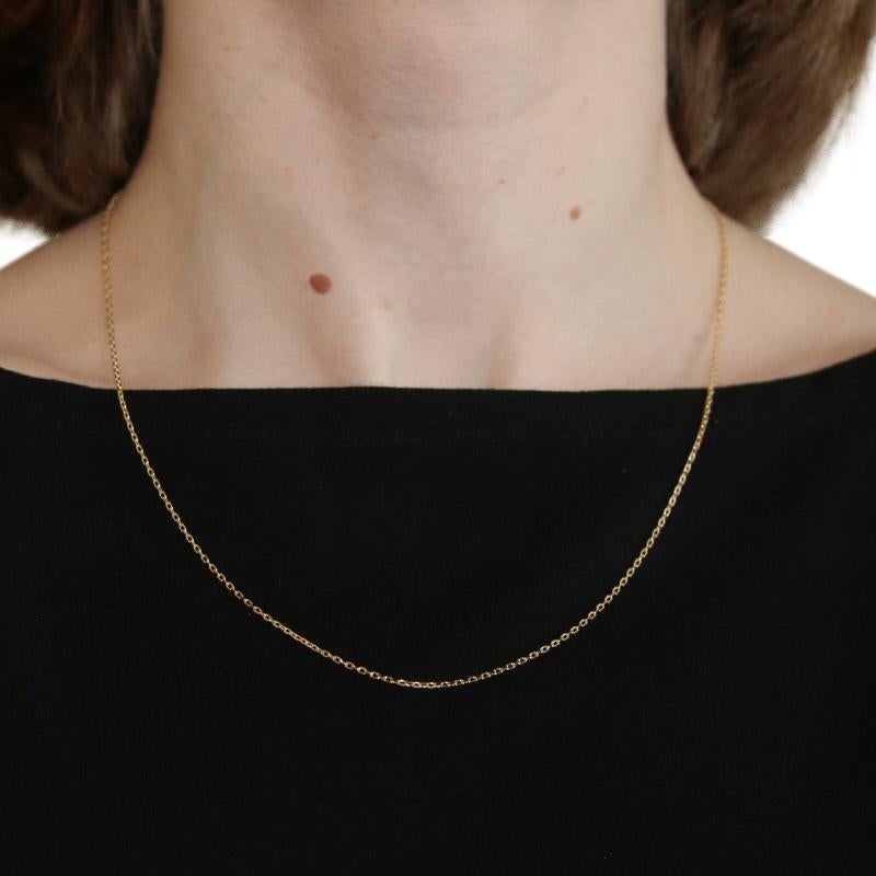 Yellow Gold Diamond Cut Cable Chain Necklace 20