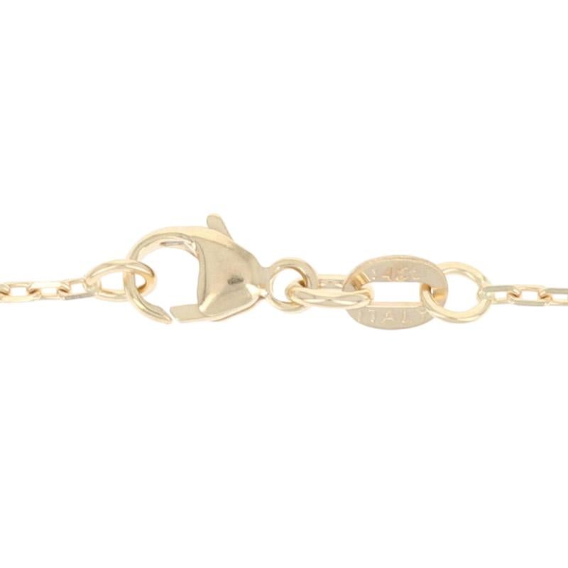 Yellow Gold Diamond Cut Cable Chain Necklace 20