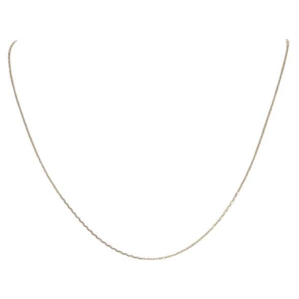 Halskette aus Gelbgold mit Diamantschliff-Kabelkette 20" - 14k Italienisch im Angebot