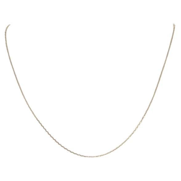 Collier à chaîne câble en or jaune et diamants 20" - 14k italien