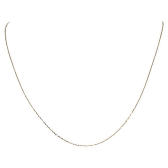 Yellow Gold Diamond Cut Cable Chain Necklace 20" - 14k Italian