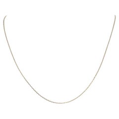 Yellow Gold Diamond Cut Cable Chain Necklace 20" - 14k Italian