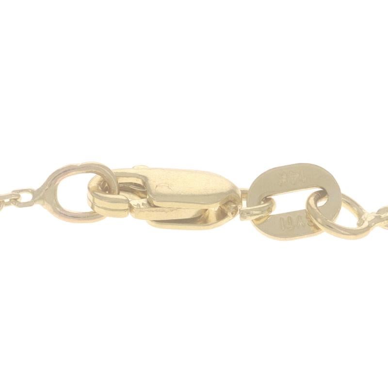 Yellow Gold Diamond Cut Cable Chain Necklace 35
