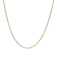 Yellow Gold Diamond Cut Cable Chain Necklace 35" - 14k