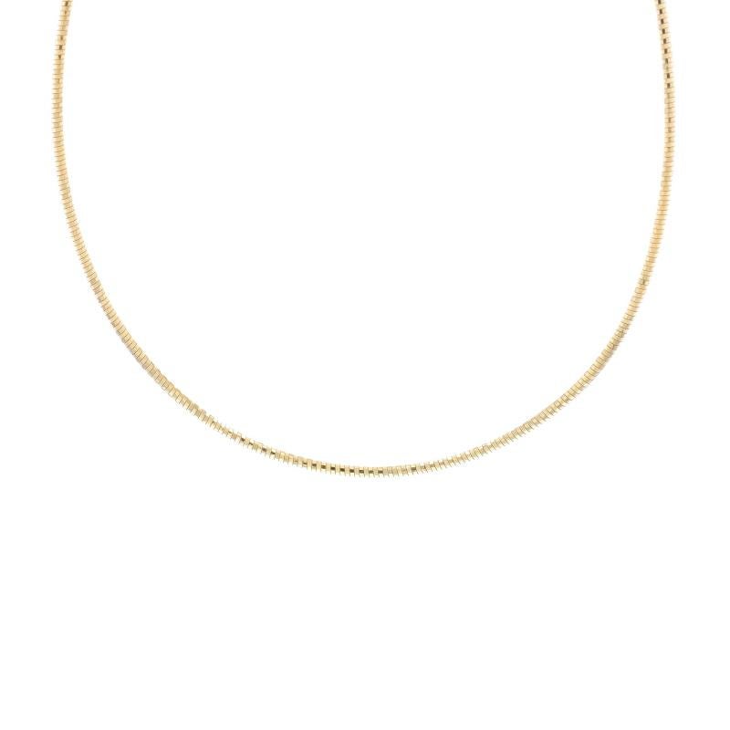 Metal Content: 14k Yellow Gold

Chain Style: Diamond Cut Cocoon
Necklace Style: Chain
Fastening Type: Lobster Claw Clasp

Measurements

Length: 15 3/4