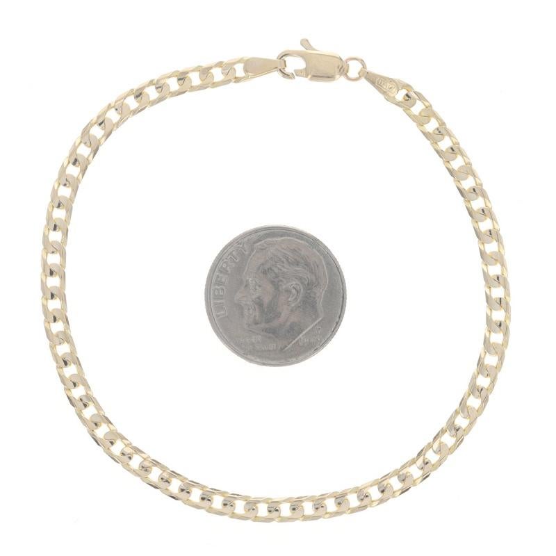 Bracelet à chaîne incurvée en or jaune et diamants taille 7