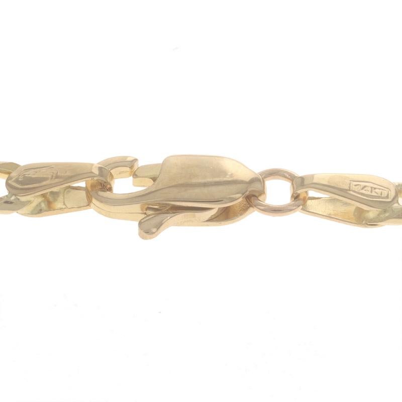 Bracelet à chaîne incurvée en or jaune et diamants taille 7