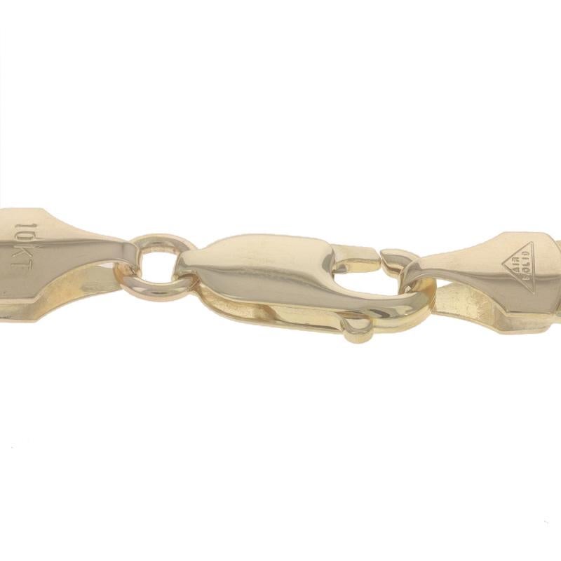 Yellow Gold Diamond Cut Curb Chain Men's Bracelet 8 1/2