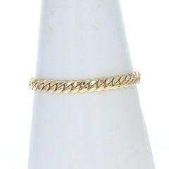 Yellow Gold Diamond Cut Curb Chain Men's Bracelet 9" - 14k