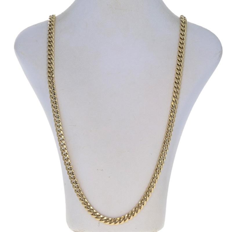 Collier pour homme en or jaune avec chaîne en forme de diamant 30 1/4