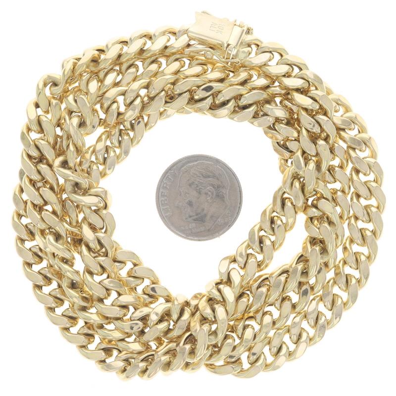 Collier pour homme en or jaune avec chaîne en forme de diamant 30 1/4