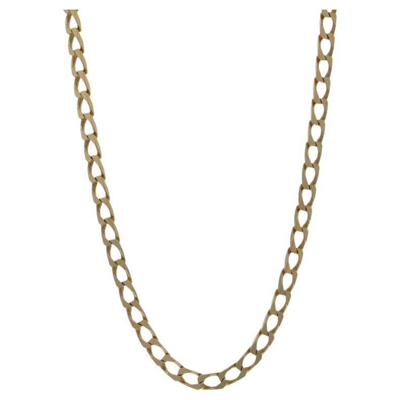 Collana a catena in oro giallo con taglio a diamante da 17 1/2" - 18k