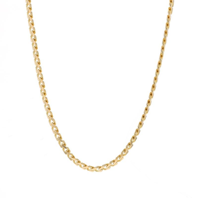 Contenu du métal : Or jaune 14k

Style de chaîne : Coupe diamantée
Style du collier : Chaîne
Type de fermeture : Fermoir à griffe de homard

Mesures
Longueur : 17 3/4
