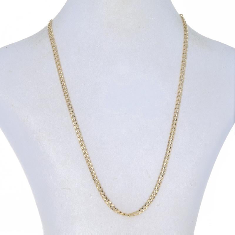 Collier à chaîne en or jaune avec diamants taille 17 3/4