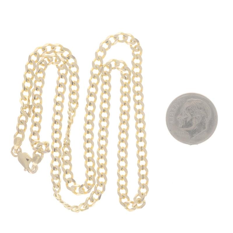 Collier à chaîne en or jaune avec diamants taille 17 3/4