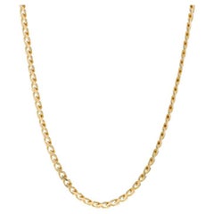 Yellow Gold Diamond Cut Curb Chain Necklace 17 3/4" - 14k