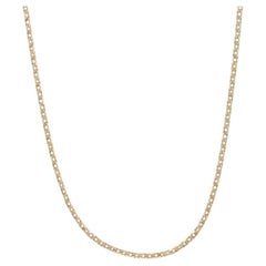 Yellow Gold Diamond Cut Curb Chain Necklace 18" - 14k