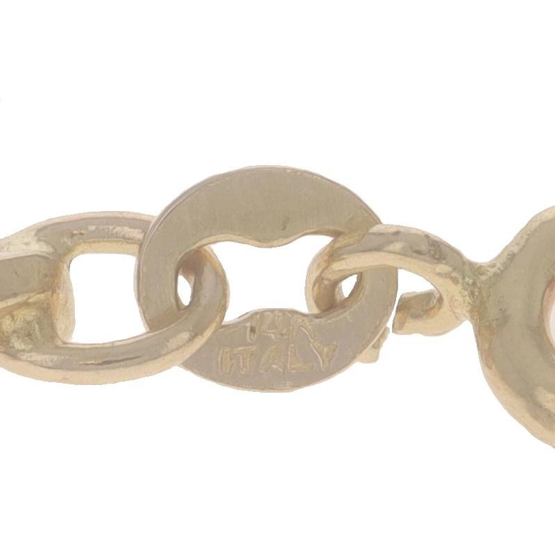 Yellow Gold Diamond Cut Curb Chain Necklace 19 1/4